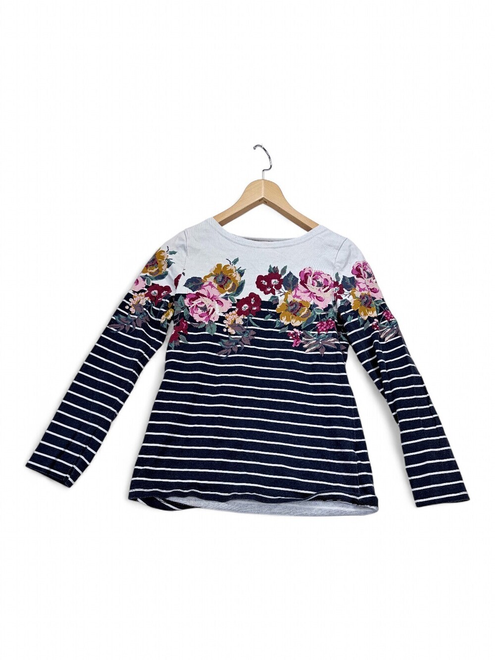 Joules Floral Stripe Long Sleeve Tee Size 2‎